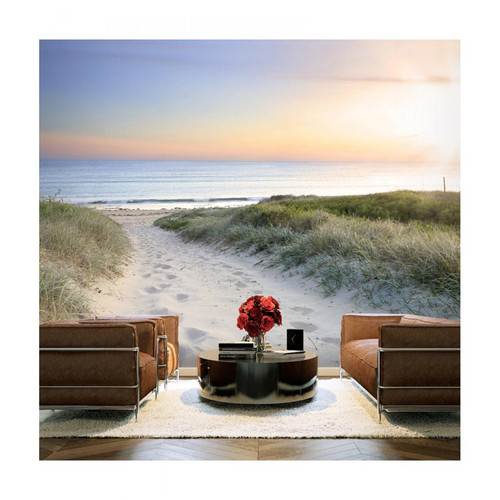 Artgeist - Papier peint - Promenade matinale sur la plage [350x245] Artgeist - Revêtement sol & mur