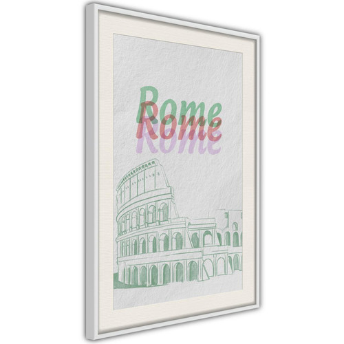 Affiches, posters Artgeist Poster et affiche - Pastel Rome 20x30 cm