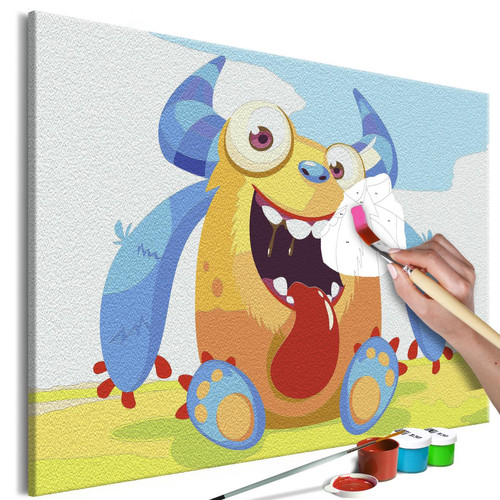 Artgeist - Tableau à peindre par soi-même - Cute Monster 60x40 cm Artgeist  - Décoration