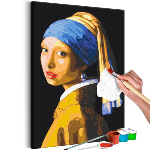 Artgeist - Tableau à peindre par soi-même - Pearl Earring 40x60 cm Artgeist  - tableau xxl Tableaux, peintures