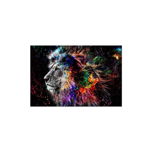 Artgeist - Tableau Crazy Lion 120 x 80 cm Artgeist  - Tableau paysage Tableaux, peintures