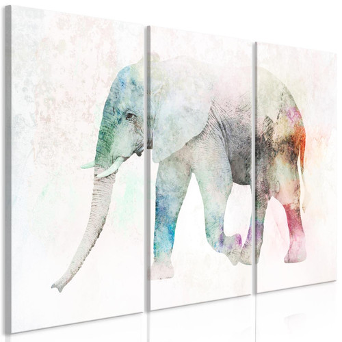 Artgeist - Tableau - Painted Elephant (3 Parts) 90x60 cm Artgeist  - Tableaux, peintures