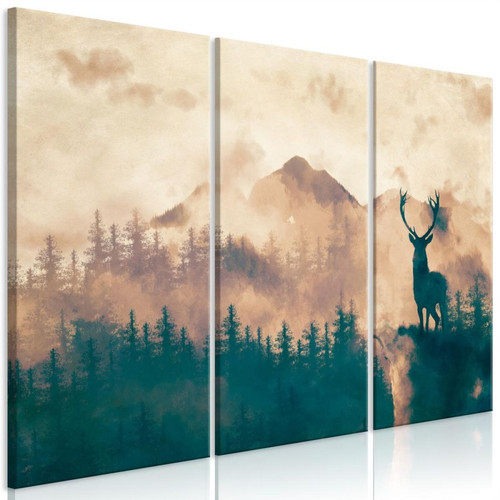 Artgeist - Tableau - Proud Deer (3 Parts) 90 x 60 cm Artgeist  - Décoration