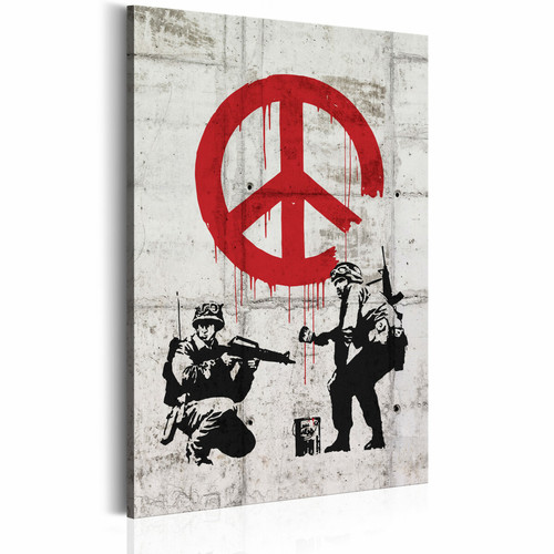 Artgeist - Tableau -  Soldiers Painting Peace by Banksy [20x30] Artgeist  - Tableaux, peintures