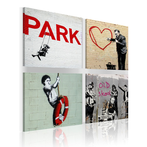 Artgeist - Tableau - Banksy - Inspiration urbaines [90x90] Artgeist  - Tableau urbain
