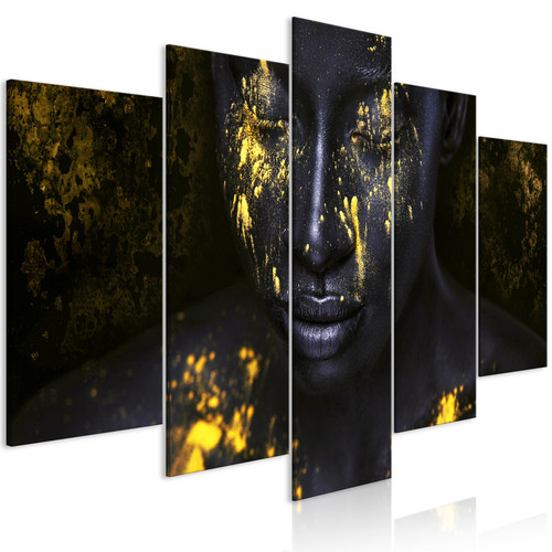Artgeist - Tableau - Bathed in Gold (5 Parts) Wide [100x50] Artgeist  - Décoration