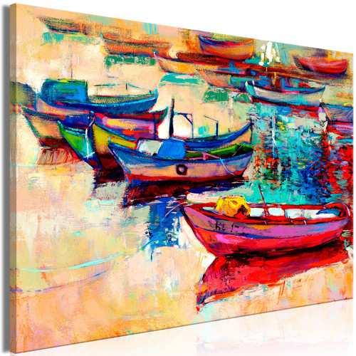 Artgeist - Tableau - Boats (1 Part) Wide [120x80] Artgeist  - tableau xxl Tableaux, peintures