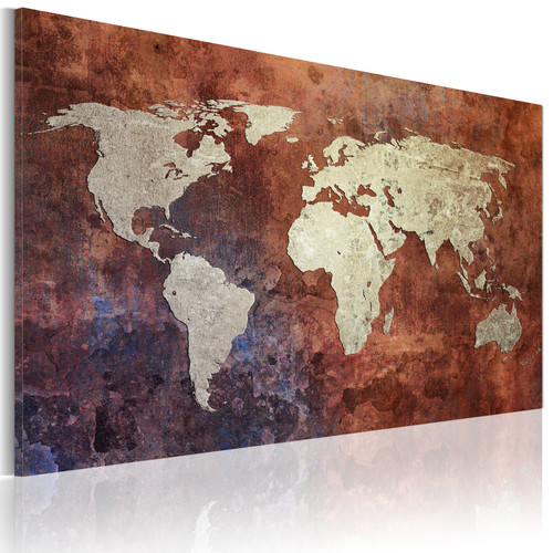 Artgeist - Tableau - Carte du monde dorée [90x60] Artgeist  - Tableau carte monde