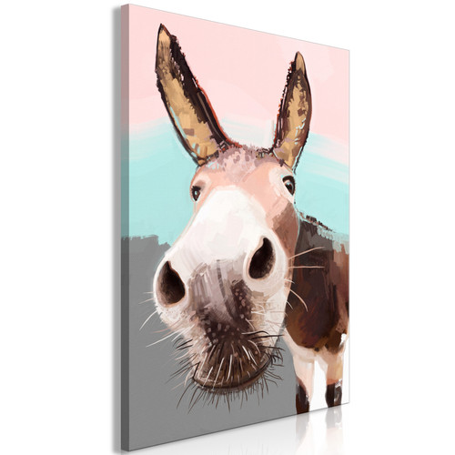 Artgeist - Tableau - Curious Donkey (1 Part) Vertical [40x60] Artgeist  - Décoration