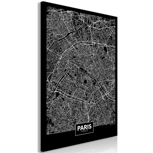 Artgeist - Tableau - Dark Map of Paris (1 Part) Vertical [40x60] Artgeist  - tableau xxl Tableaux, peintures