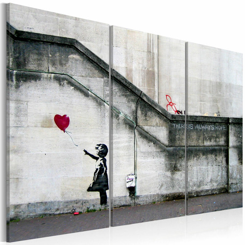 Artgeist - Tableau - Girl With a Balloon by Banksy [60x40] Artgeist  - Tableaux, peintures