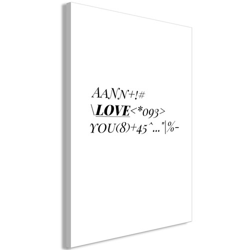 Artgeist - Tableau - Love Code (1 Part) Vertical [20x30] Artgeist  - Artgeist