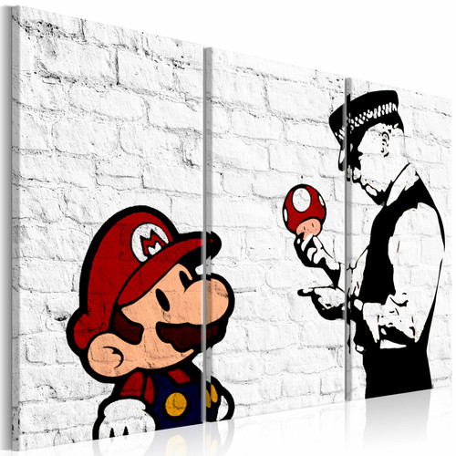 Artgeist - Tableau - Mario Bros (Banksy) [120x80] Artgeist  - Tableaux, peintures