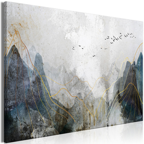 Artgeist - Tableau - Misty Mountain Pass (1 Part) Wide [60x40] Artgeist  - Tableaux, peintures