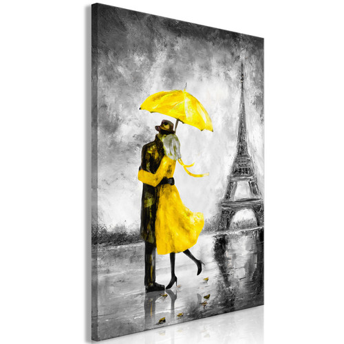 Artgeist - Tableau - Paris Fog (1 Part) Vertical Yellow [80x120] Artgeist  - Tableaux, peintures