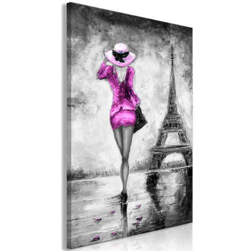 Artgeist - Tableau - Parisian Woman (1 Part) Vertical Pink [20x30] Artgeist  - Tableaux, peintures