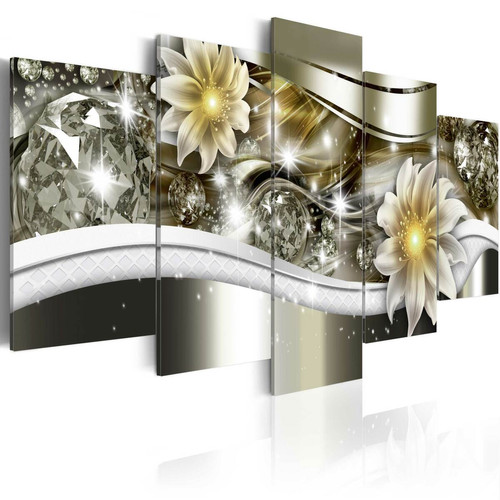 Artgeist - Tableau - Vague florale [100x50] Artgeist  - Tableaux, peintures