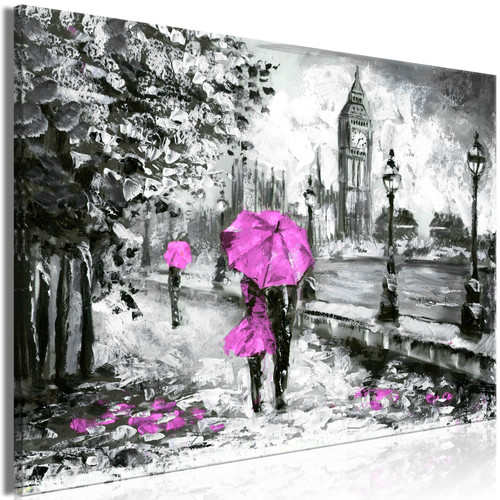 Artgeist - Tableau - Walk in London (1 Part) Wide Pink [60x40] Artgeist  - Tableau london
