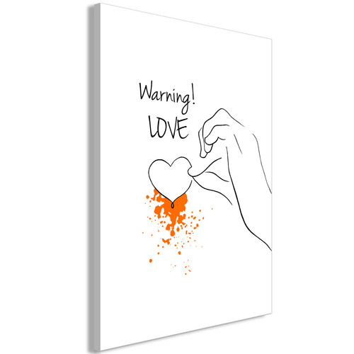 Artgeist - Tableau - Warning! Love (1 Part) Vertical [20x30] Artgeist  - Tableaux, peintures