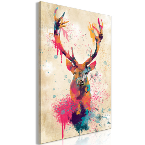 Artgeist - Tableau - Watercolor Deer (1 Part) Vertical [40x60] Artgeist  - Décoration
