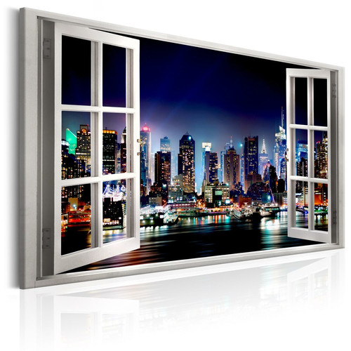 Artgeist - Tableau - Window: View of New York [60x40] Artgeist  - Décoration