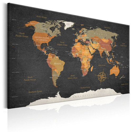 Artgeist - Tableau - World Map: Secrets of the Earth [30x20] Artgeist  - Décoration