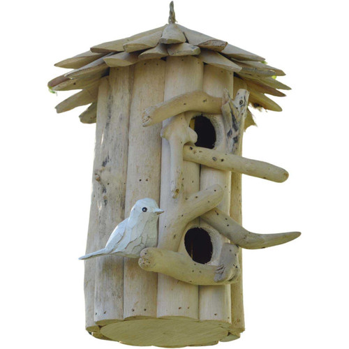 Artxlight - Nichoir hôtel en bois d'albésia à suspendre 26 x 36 cm. Artxlight  - Nichoir pour oiseaux du ciel