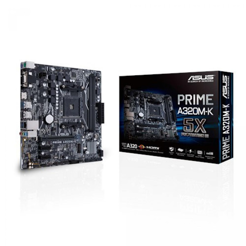 Asus PRIME A320M-K Carte-mère micro ATX Socket AM4 AMD A320 USB 3.0 Gigabit LAN carte graphique embarquée (unité centrale…