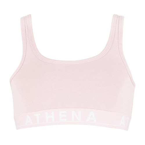 Athéna - Brassière à bretelles larges fille Easy Color en coton rose - Sous-vêtement Fille