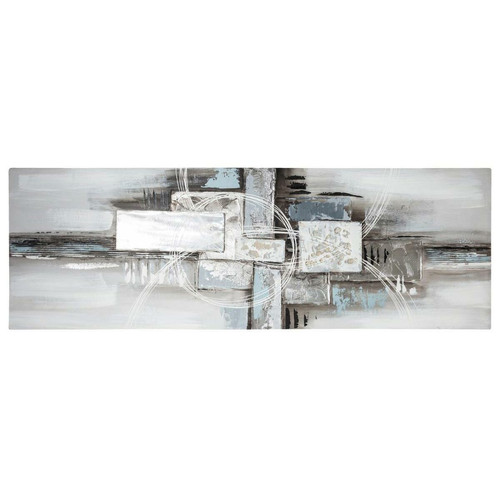 Tableaux, peintures Atmosphera, Createur D'Interieur Toile Peinture Abstrait 50 x 150 cm Bleu - Atmosphera