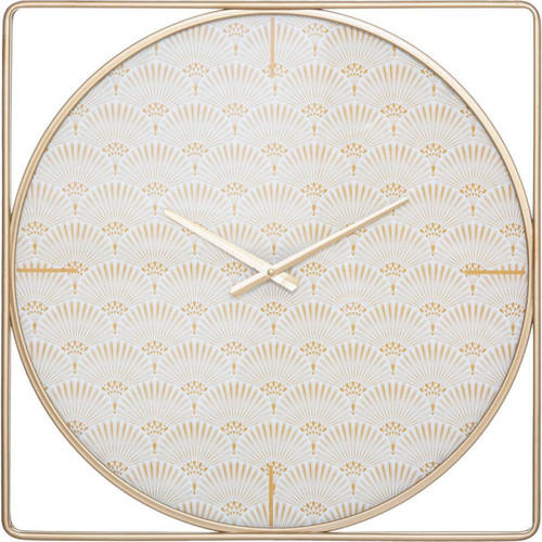Atmosphera, Createur D'Interieur - Horloge 'Christie' métal doré 58 x 58 cm Atmosphera Atmosphera, Createur D'Interieur  - Horloges, pendules