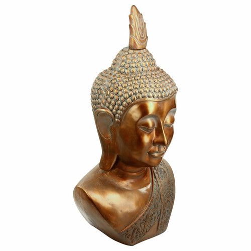 Atmosphera, Createur D'Interieur - Statue tête de Bouddha - H. 113 cm - Cuivre Atmosphera, Createur D'Interieur  - Statues Marron