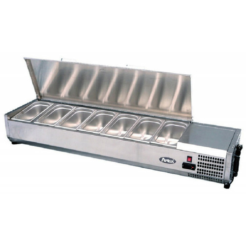 Réfrigérateur Atosa Saladette Réfrigérée à Poser Couvercle Inox Bacs GN 1/4 - 1200 à 2000 mm - Atosa