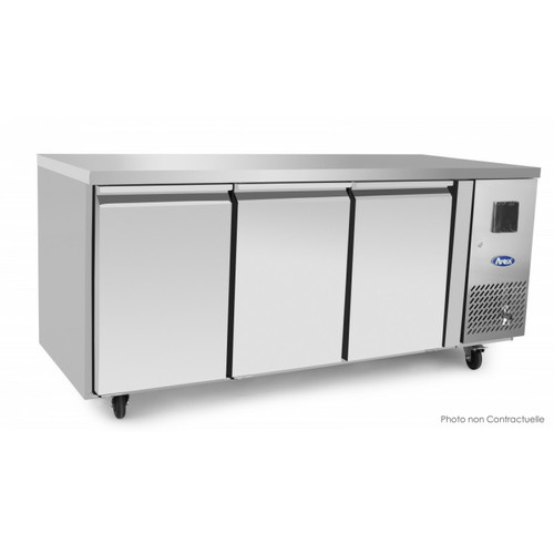 Atosa - Table Réfrigérée Positive 420 l - 3 Portes - Sans Dosseret - Atosa Atosa  - Plan de travail 90 cm