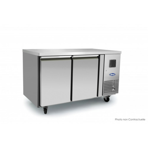 Réfrigérateur américain Atosa Table Réfrigérée Positive Tropicalisée - 2 Portes - Sans Dosseret - Atosa