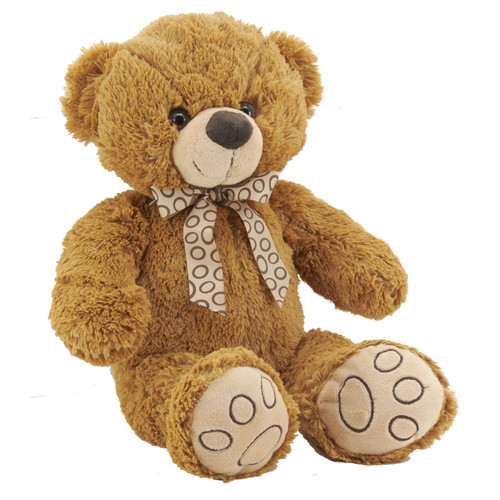 Aubry Gaspard - Peluche ours en acrylique brun 30 cm. Aubry Gaspard  - Peluches