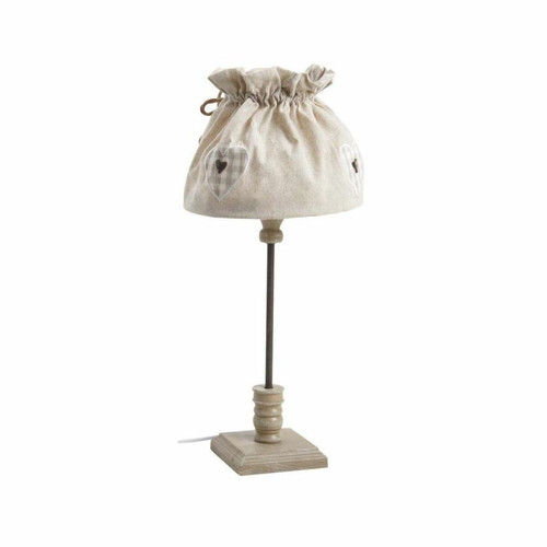 Lampes de bureau Aubry Gaspard Lampe de chevet en bois et coton écru.