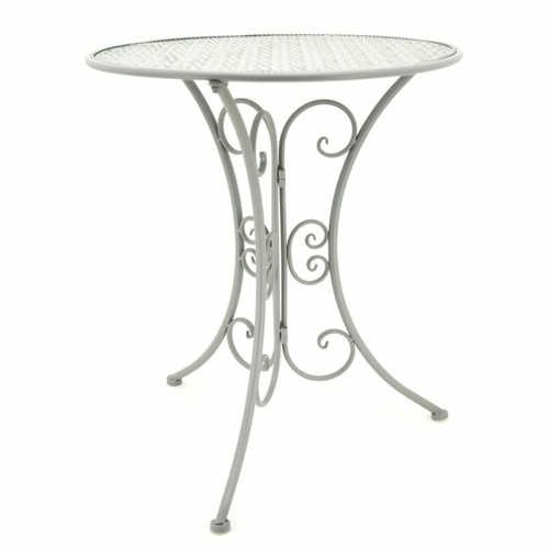 Aubry Gaspard - Table ronde en métal gris. Aubry Gaspard  - Jardin