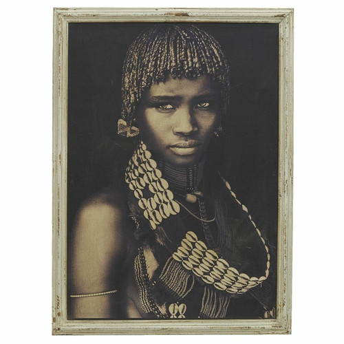 Aubry Gaspard - Tableau portrait femme africaine - Noir et blanc. Aubry Gaspard  - Tableau africain