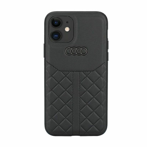 Audi - Audi Étui de protection en cuir véritable pour iPhone 12/12 Pro 6,1`` Noir Audi  - Coque, étui smartphone