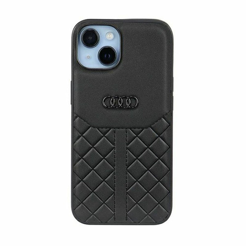 Audi - Audi Étui en cuir véritable pour iPhone 14 6,1`` Noir AU-TPUPCIP14-Q8/D1-BK Audi  - Audi