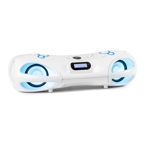 Auna - Radio Boombox DAB Spacewoofer Lecteur CD DAB+ FM Bluetooth Télécommande LED - Blanc - Auna