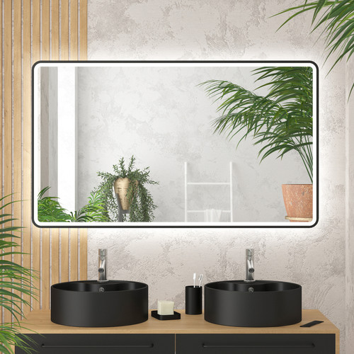 Miroir de salle de bain Aurlane Miroir salle de bain lumineux led