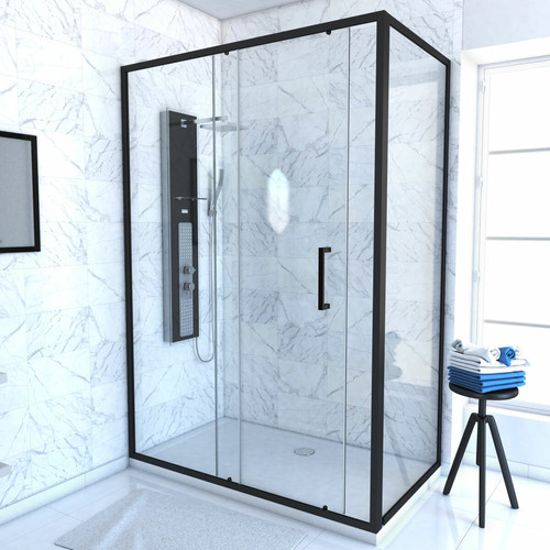 Aurlane - Porte de douche avec retour Aurlane  - Cabine de douche