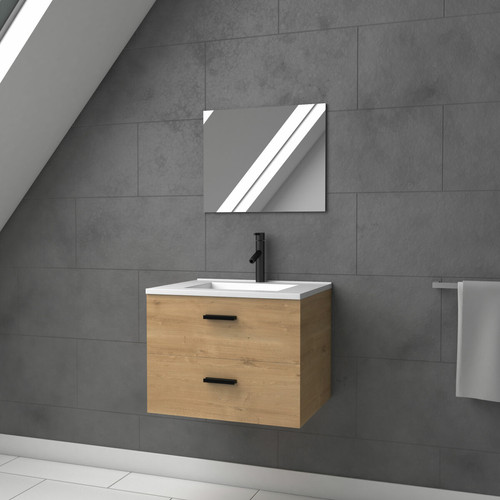 Aurlane - Meuble salle de bain 60 cm Aurlane  - Miroir suspendu