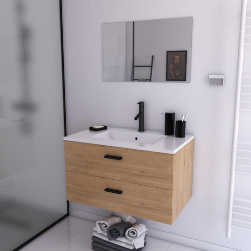 Aurlane - Meuble de salle de bain 80 cm - Salle de bain, toilettes