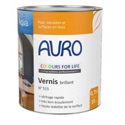 Auro - Vernis brillant incolore pour bois n°515 AURO (Volume  : 0,75 litre) Auro  - Peinture intérieure Auro