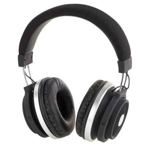 Auvisio - OHS-150.t Casque Audio Sans Fil Bluetooth Circum-Auriculaire HiFi Noir - Casque Circum auriculaire