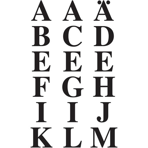 Avery - Z-Design Étiquettes lettres et chiffres à coller Lettres schwarz - transparente Folie Avery  - Avery