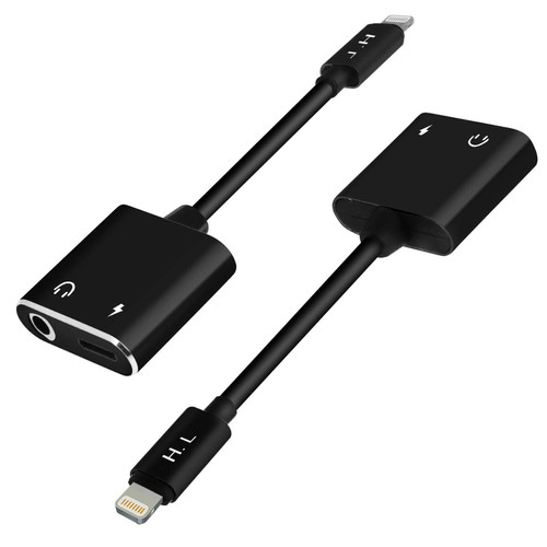 Avizar - Adaptateur Audio et Charge iPhone vers Lightning et Jack 3.5mm Femelle noir Avizar  - Câble et Connectique Avizar